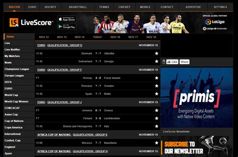 Live Score, Soccer Live Scores, Football Results.